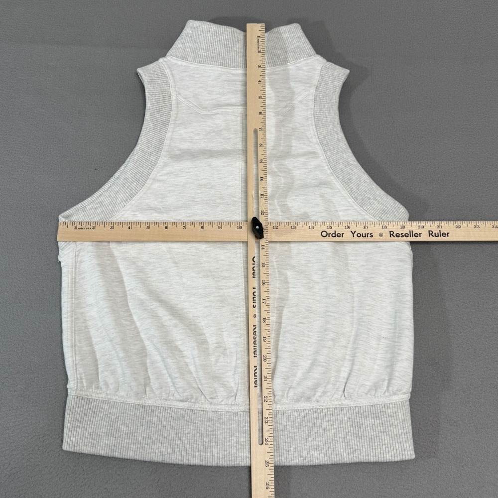 Daily Practice Anthropologie Half Zip Vest Women M Ivory Sleeveless Athleisure - Picture 4 of 6